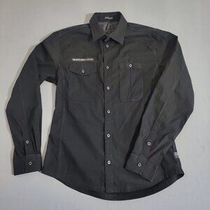 Jack & Jones casual button down shirt men's size L black colour January slim fit